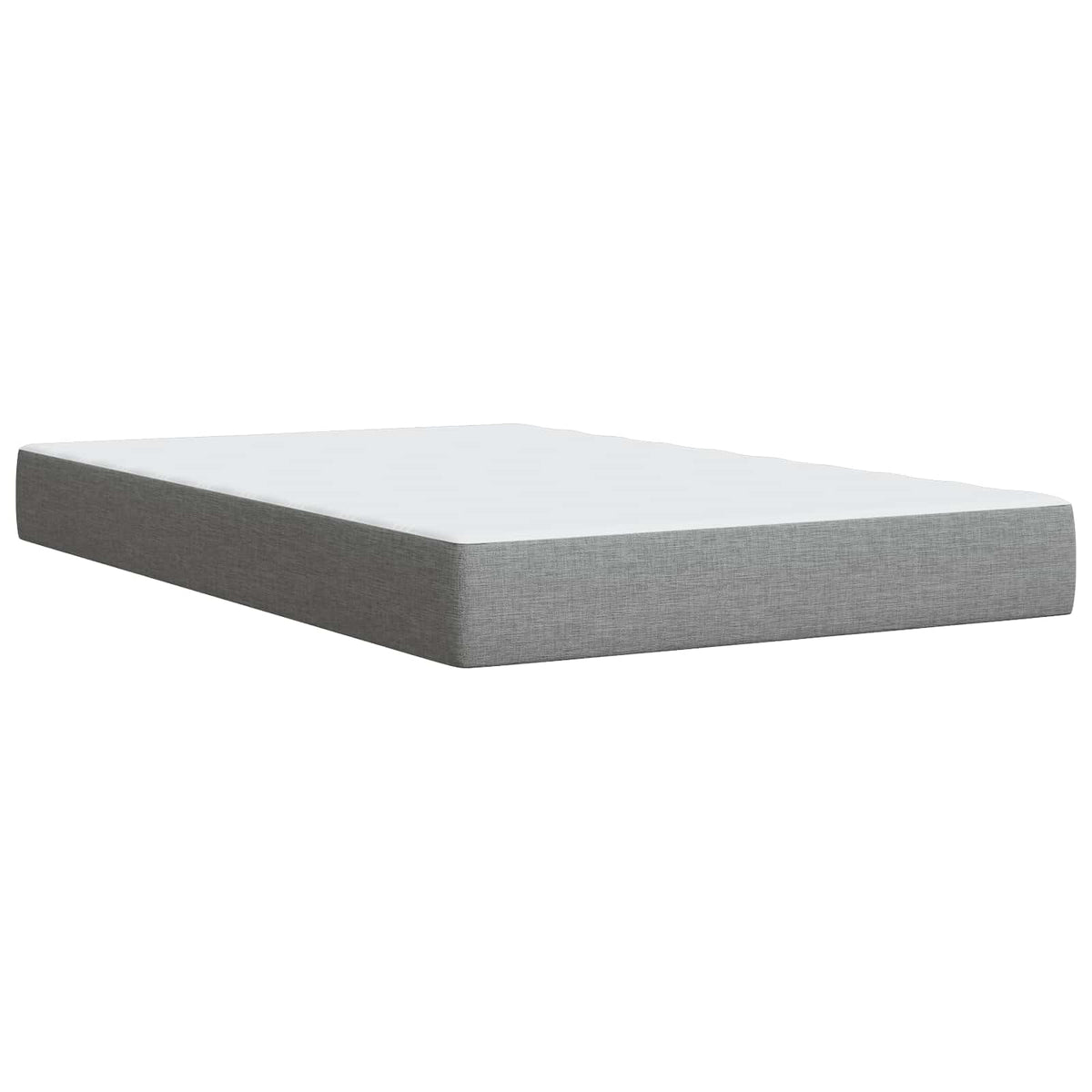 Boxmadras med topmadras Lysegrå 120 x 190 cm Stof