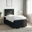 Boxmadras med topmadras Sort 120 x 190 cm Stof