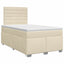 Boxmadras med topmadras Cremefarvet 120 x 200 cm Stof
