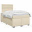 Boxmadras med topmadras Cremefarvet 120 x 200 cm Stof