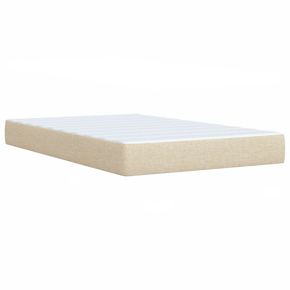 Boxmadras med topmadras Cremefarvet 120 x 200 cm Stof