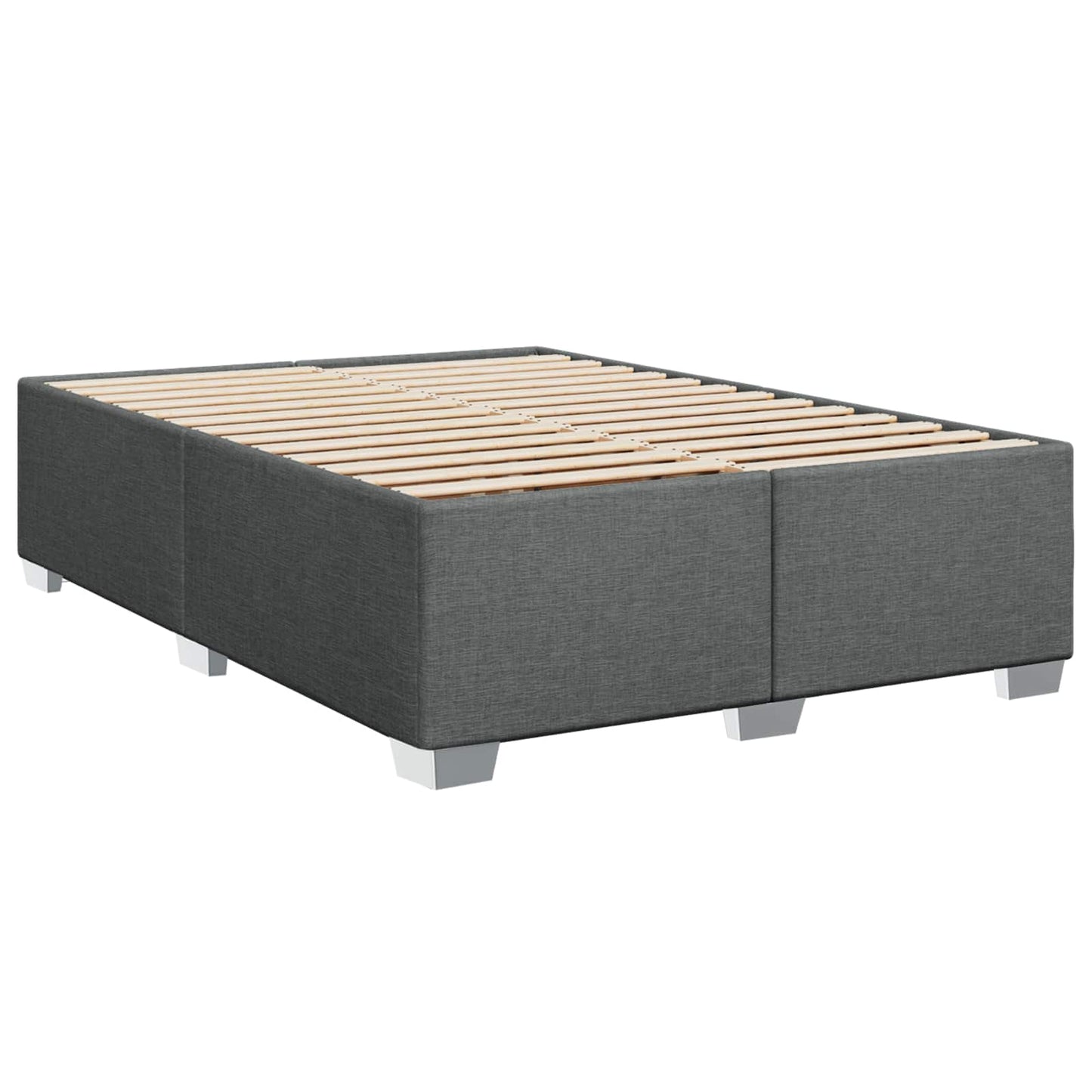 Boxmadras med topmadras Mørkegrå 140 x 190 cm Stof