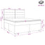 Boxmadras med topmadras Mørk Brun 140 x 190 cm Stof