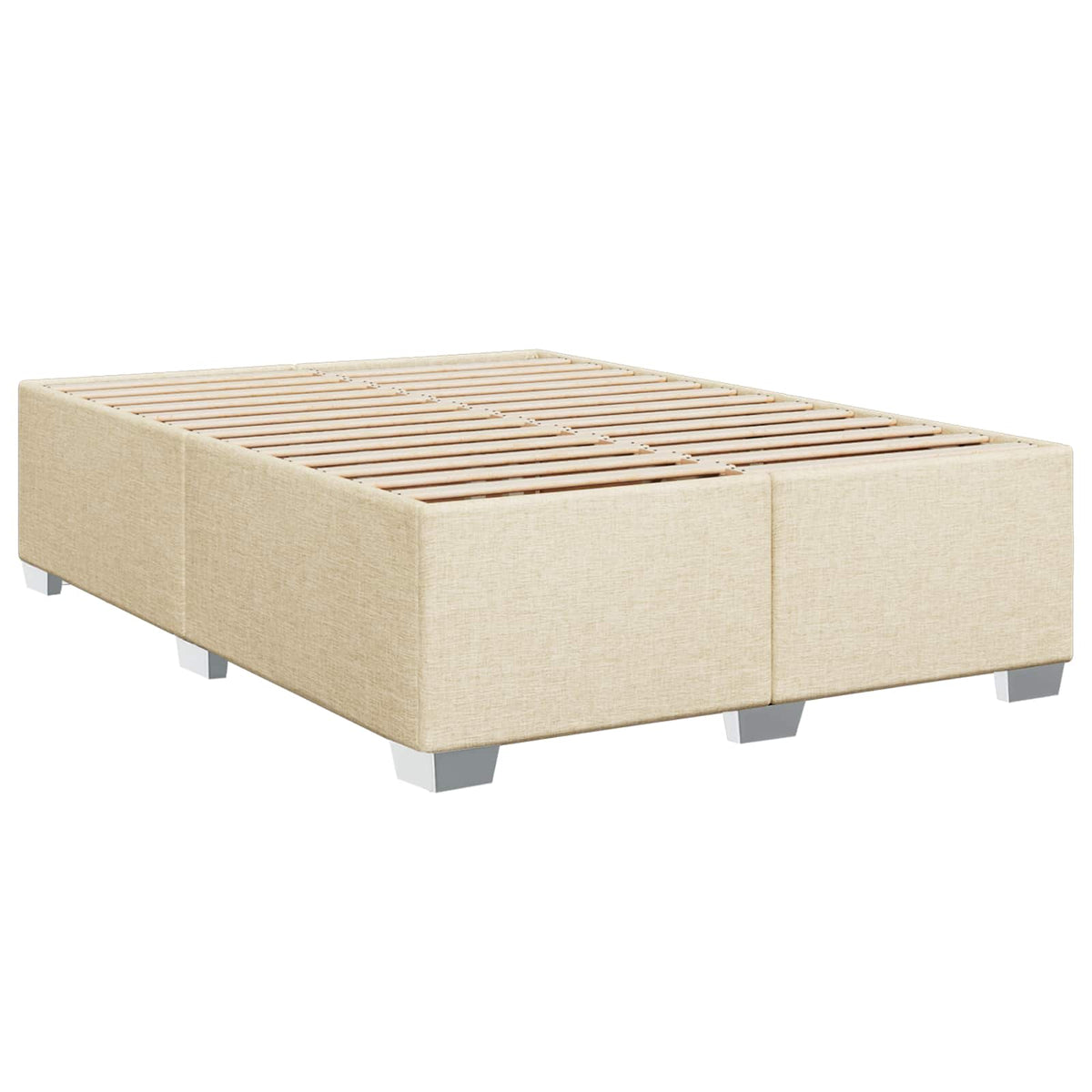 Boxmadras med topmadras Cremefarvet 140 x 190 cm Stof