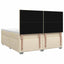 Boxmadras med topmadras Cremefarvet 140 x 190 cm Stof