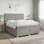 Boxmadras med topmadras Lysegrå 140 x 200 cm Stof