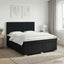 Boxmadras med topmadras Sort 140 x 190 cm Stof