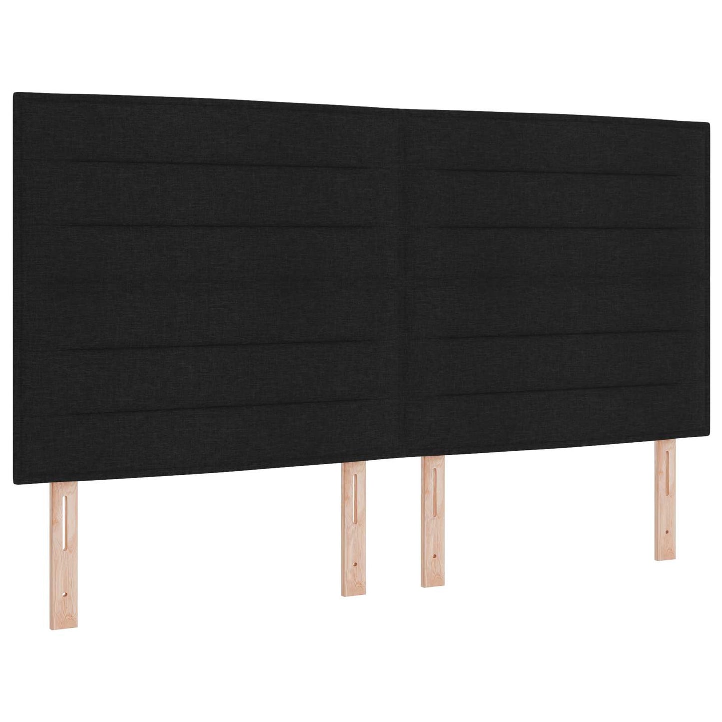 Boxmadras med topmadras Sort 180 x 200 cm Stof