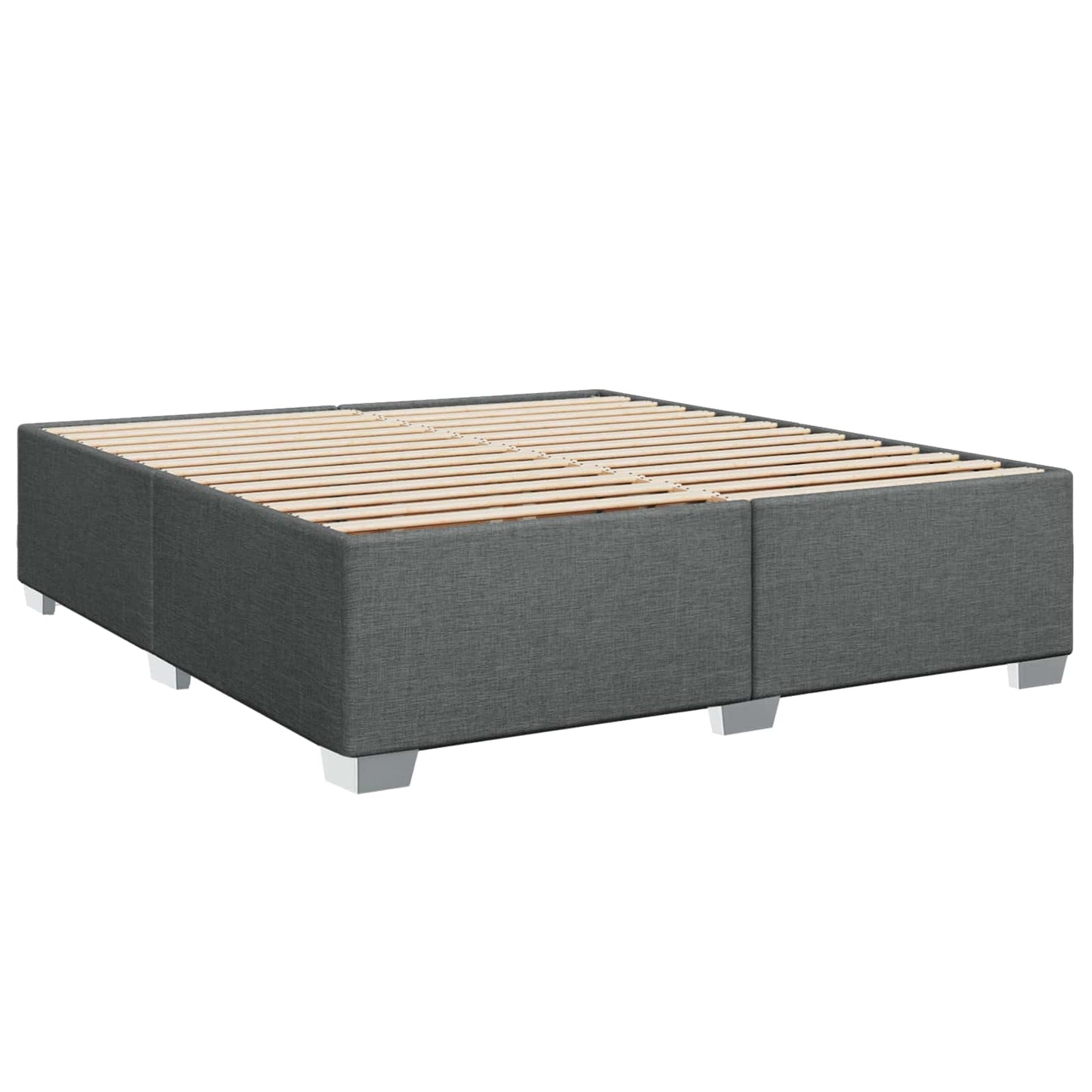 Boxmadras med topmadras Mørkegrå 180 x 200 cm Stof