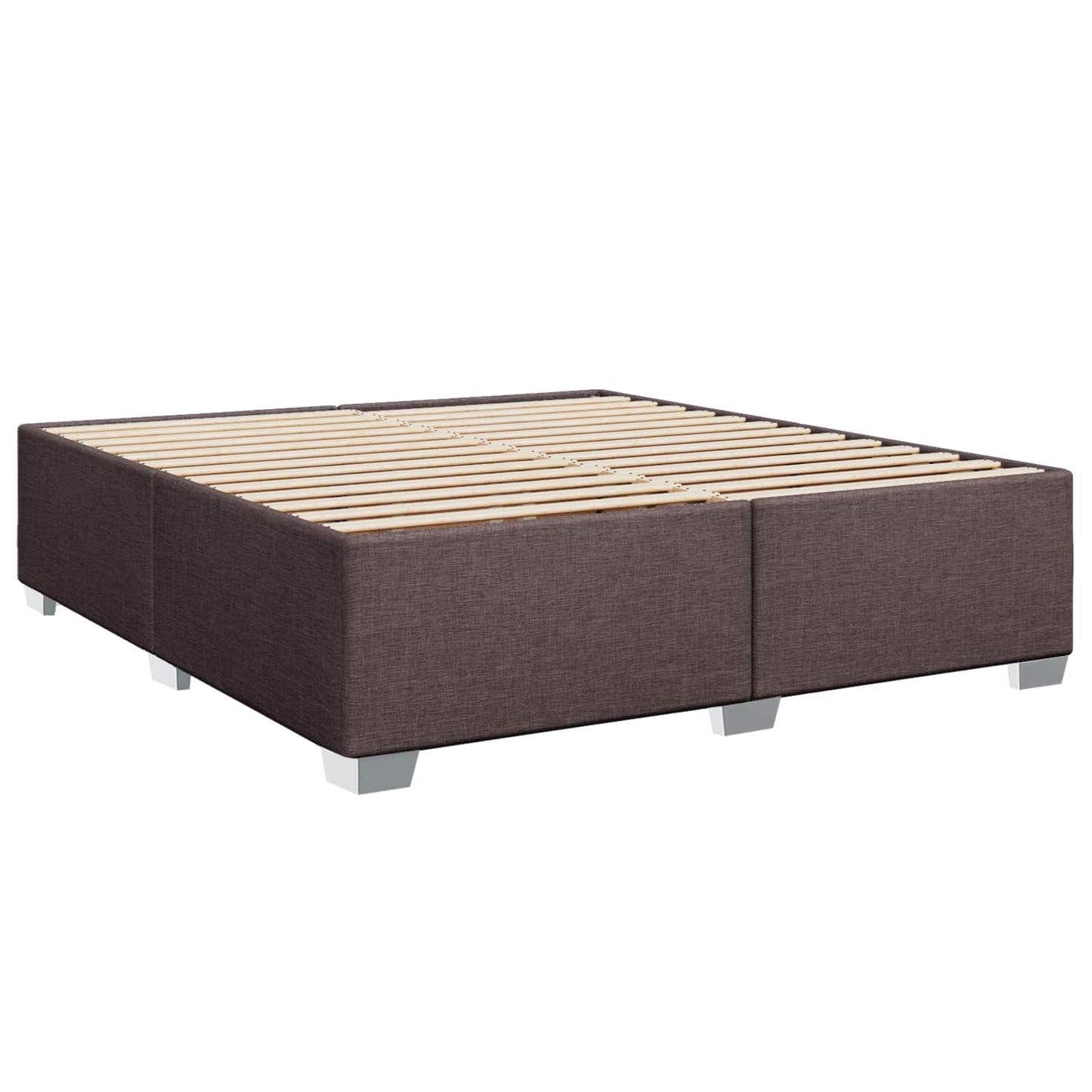 Boxmadras med topmadras Mørk Brun 180 x 200 cm Stof