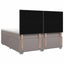 Boxmadras med topmadras Gråbrun 180 x 200 cm Stof