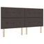 Boxmadras med topmadras Mørk Brun 200 x 200 cm Stof