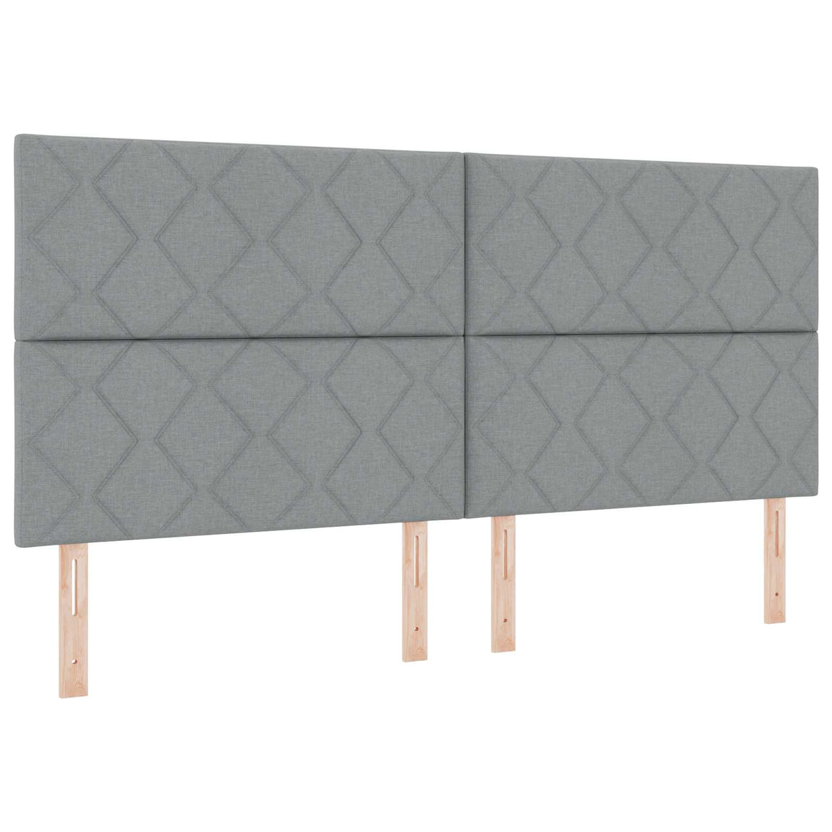 Boxmadras med topmadras Lysegrå 200 x 200 cm Stof