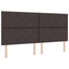 Boxmadras med topmadras Mørk Brun 200 x 200 cm Stof