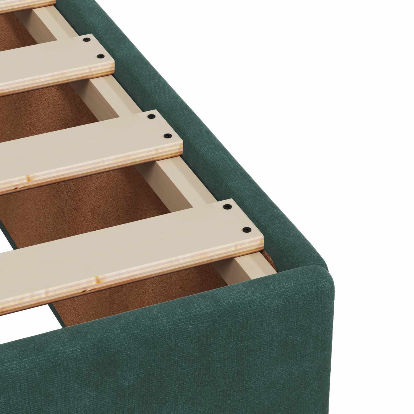Boxmadras med topmadras Mørkegrøn 140 x 200 cm Fløjl