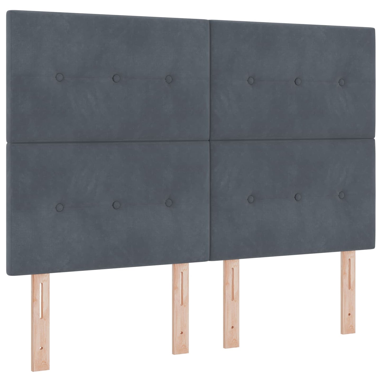Boxmadras med topmadras Mørkegrå 160 x 200 cm Fløjl