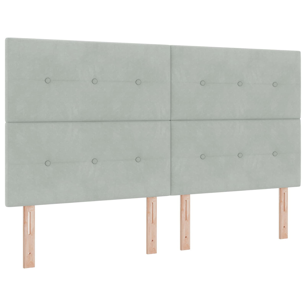 Boxmadras med topmadras Lysegrå 180 x 200 cm Fløjl