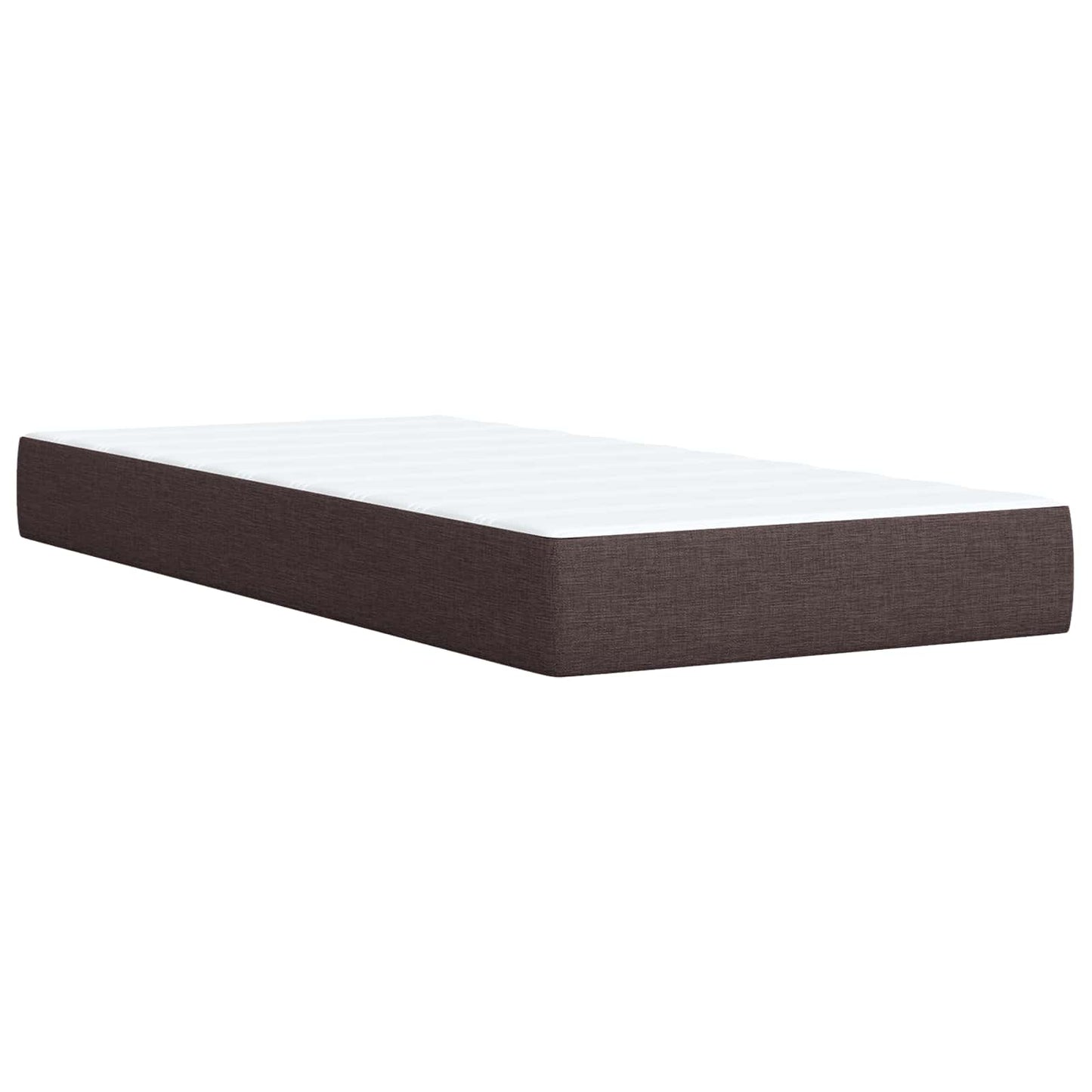 Boxmadras med topmadras Mørk Brun 100 x 200 cm Stof