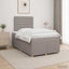 Boxmadras med topmadras Gråbrun 120 x 200 cm Stof