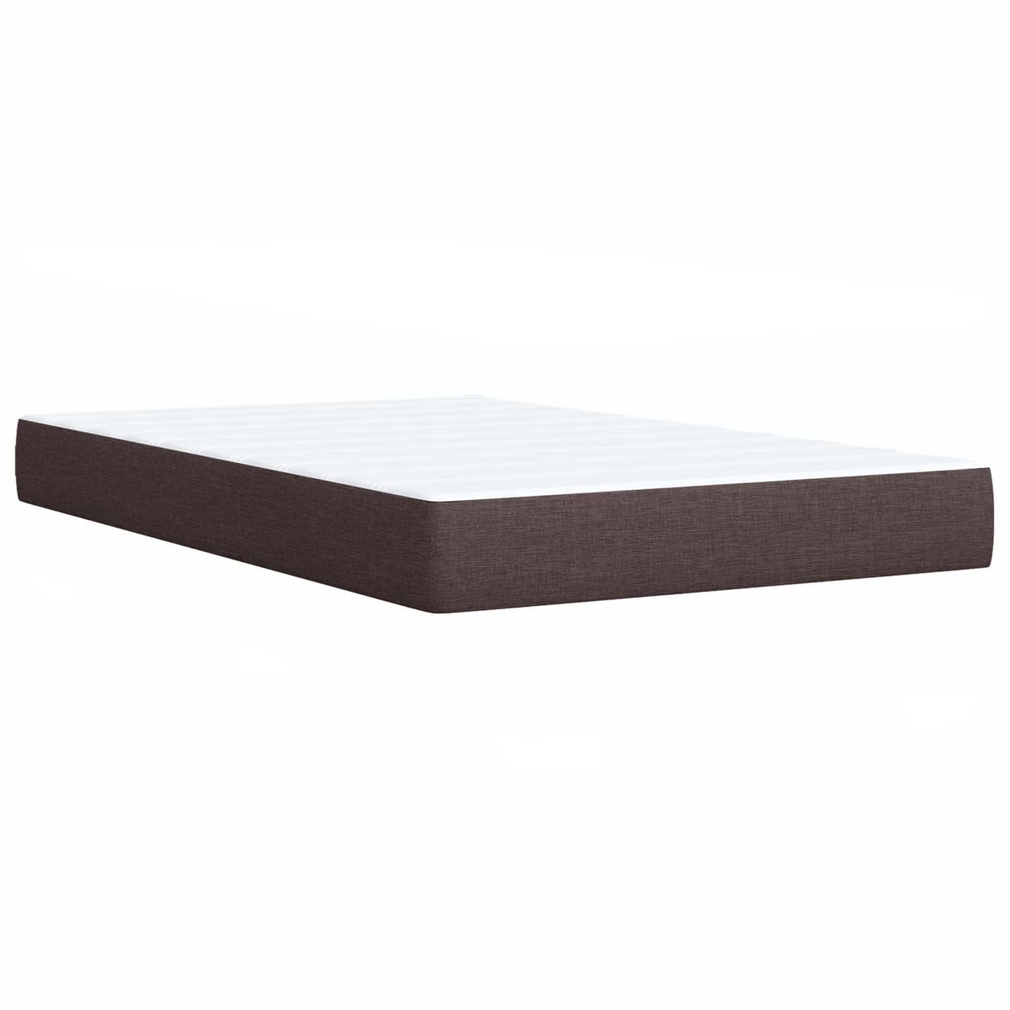 Boxmadras med topmadras Mørk Brun 120 x 190 cm Stof