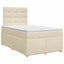 Boxmadras med topmadras Cremefarvet 120 x 200 cm Stof