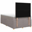 Boxmadras med topmadras Gråbrun 120 x 200 cm Stof