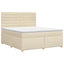 Boxmadras med topmadras Cremefarvet 140 x 190 cm Stof