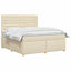 Boxmadras med topmadras Cremefarvet 140 x 190 cm Stof