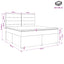 Boxmadras med topmadras Mørk Brun 140 x 190 cm Stof