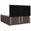 Boxmadras med topmadras Mørk Brun 140 x 200 cm Stof