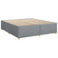 Boxmadras med topmadras Lysegrå 180 x 200 cm Stof