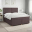 Boxmadras med topmadras Mørk Brun 140 x 200 cm Stof