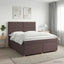 Boxmadras med topmadras Mørk Brun 140 x 190 cm Stof