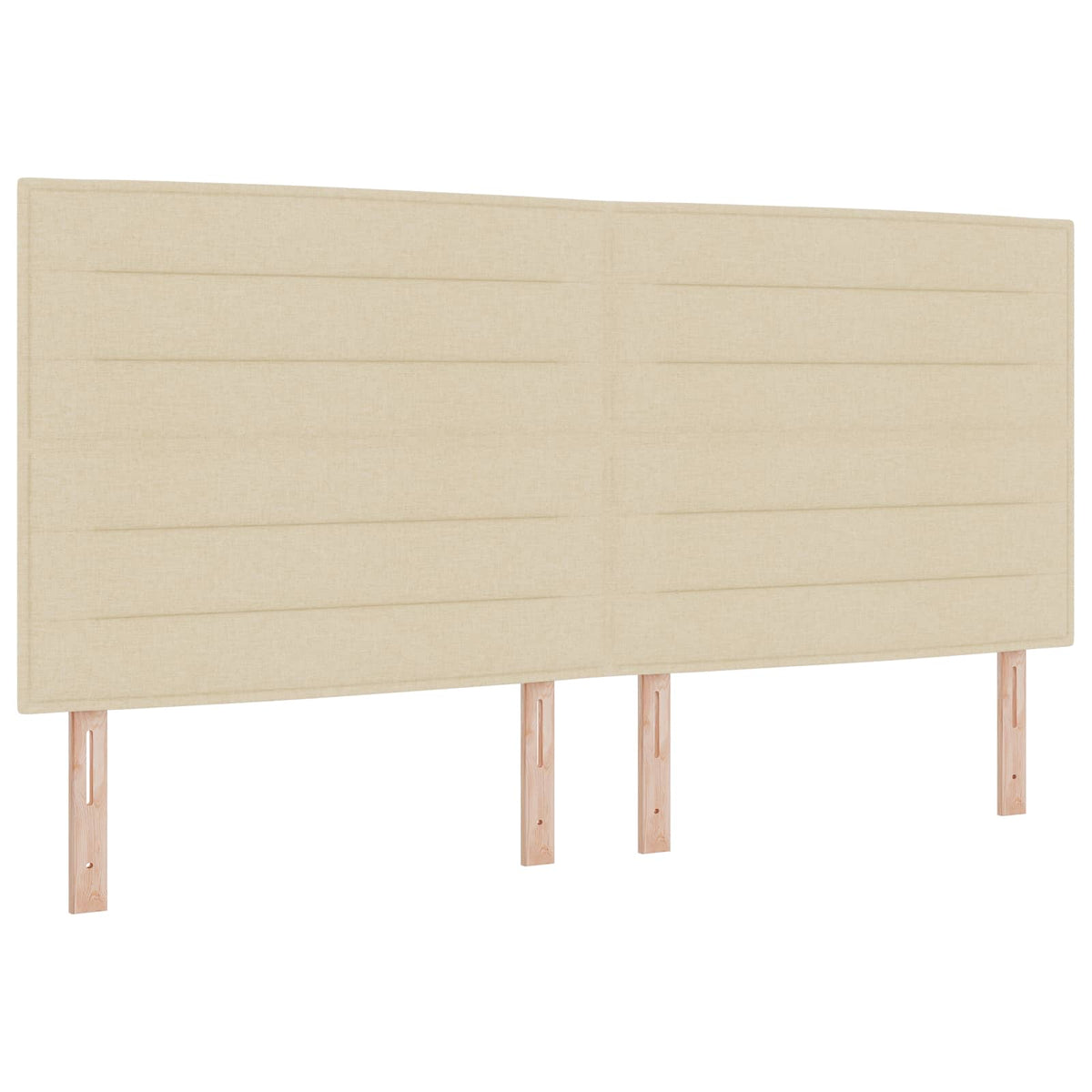 Boxmadras med topmadras Cremefarvet 200 x 200 cm Stof
