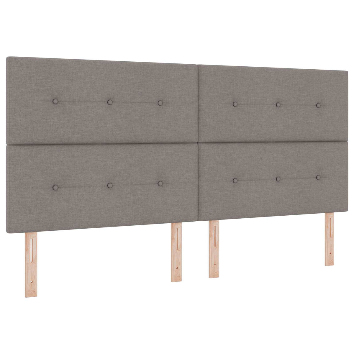 Boxmadras med topmadras Gråbrun 200 x 200 cm Stof