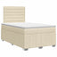 Boxmadras med topmadras Cremefarvet 120 x 200 cm Stof