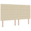 Boxmadras med topmadras Cremefarvet 140 x 190 cm Stof