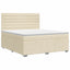Boxmadras med topmadras Cremefarvet 140 x 200 cm Stof