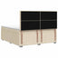 Boxmadras med topmadras Cremefarvet 140 x 200 cm Stof