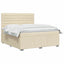 Boxmadras med topmadras Cremefarvet 140 x 200 cm Stof