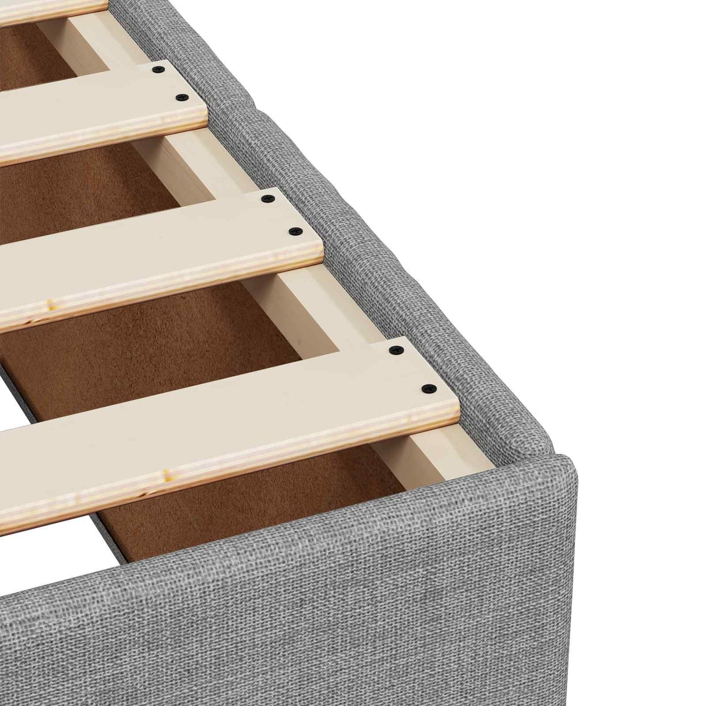 Boxmadras med topmadras Lysegrå 140 x 200 cm Stof