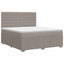 Boxmadras med topmadras Gråbrun 160 x 200 cm Stof