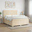 Boxmadras med topmadras Cremefarvet 140 x 200 cm Stof