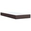 Boxmadras med topmadras Mørk Brun 90 x 200 cm Stof