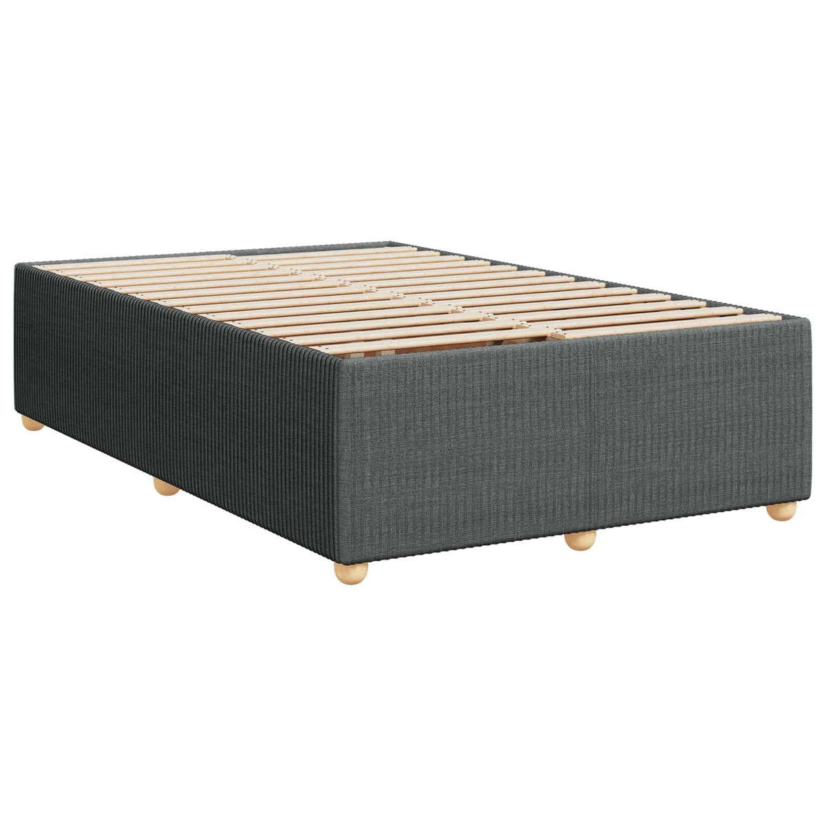 Boxmadras med topmadras Mørkegrå 90 x 200 cm Stof
