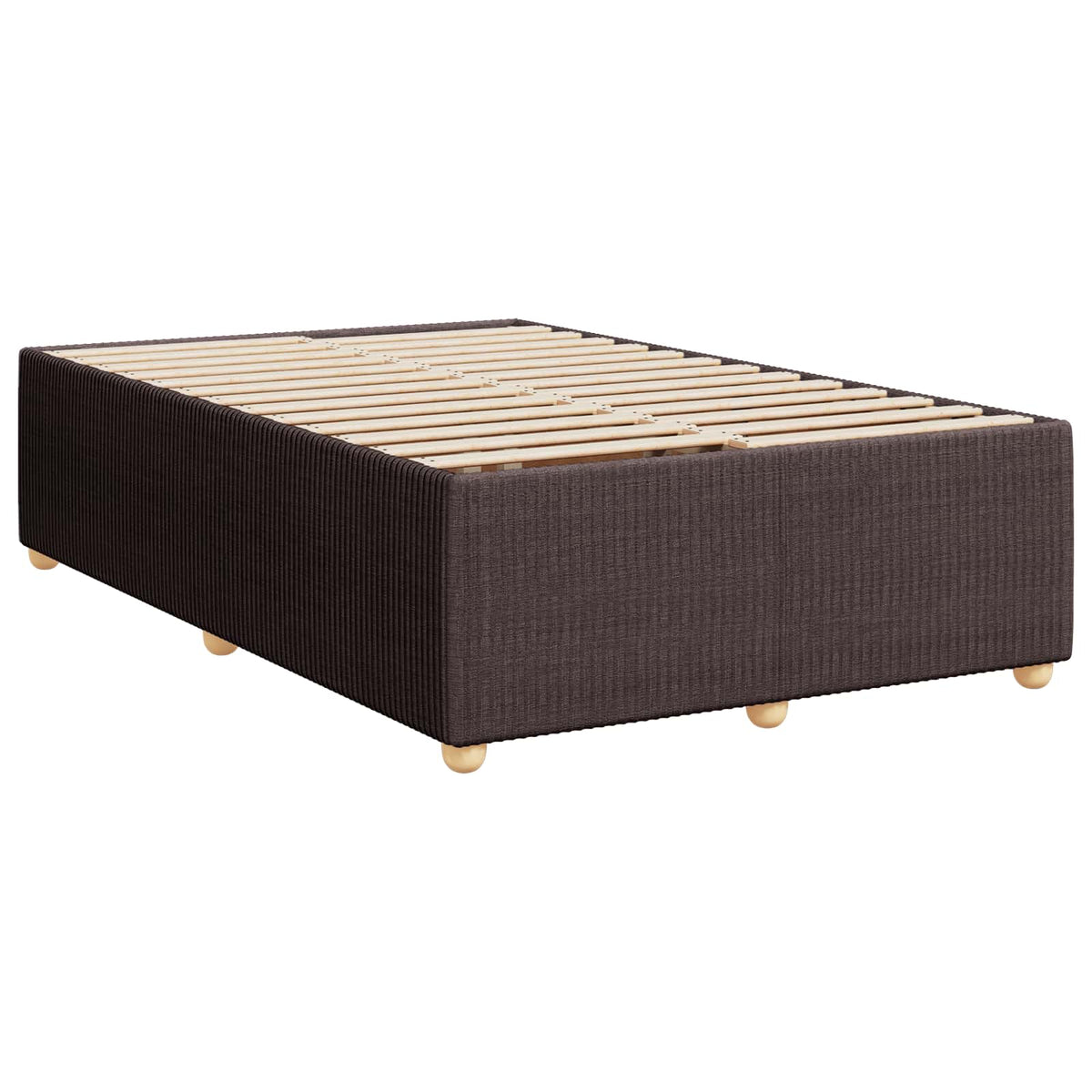 Boxmadras med topmadras Mørk Brun 120 x 200 cm Stof