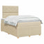 Boxmadras med topmadras Cremefarvet 120 x 200 cm Stof