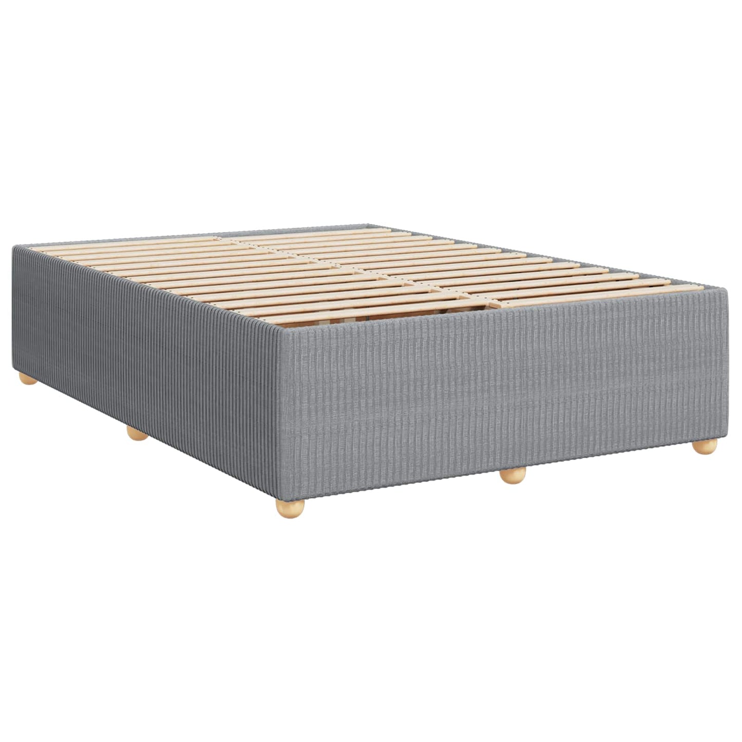 Boxmadras med topmadras Lysegrå 140 x 200 cm Stof