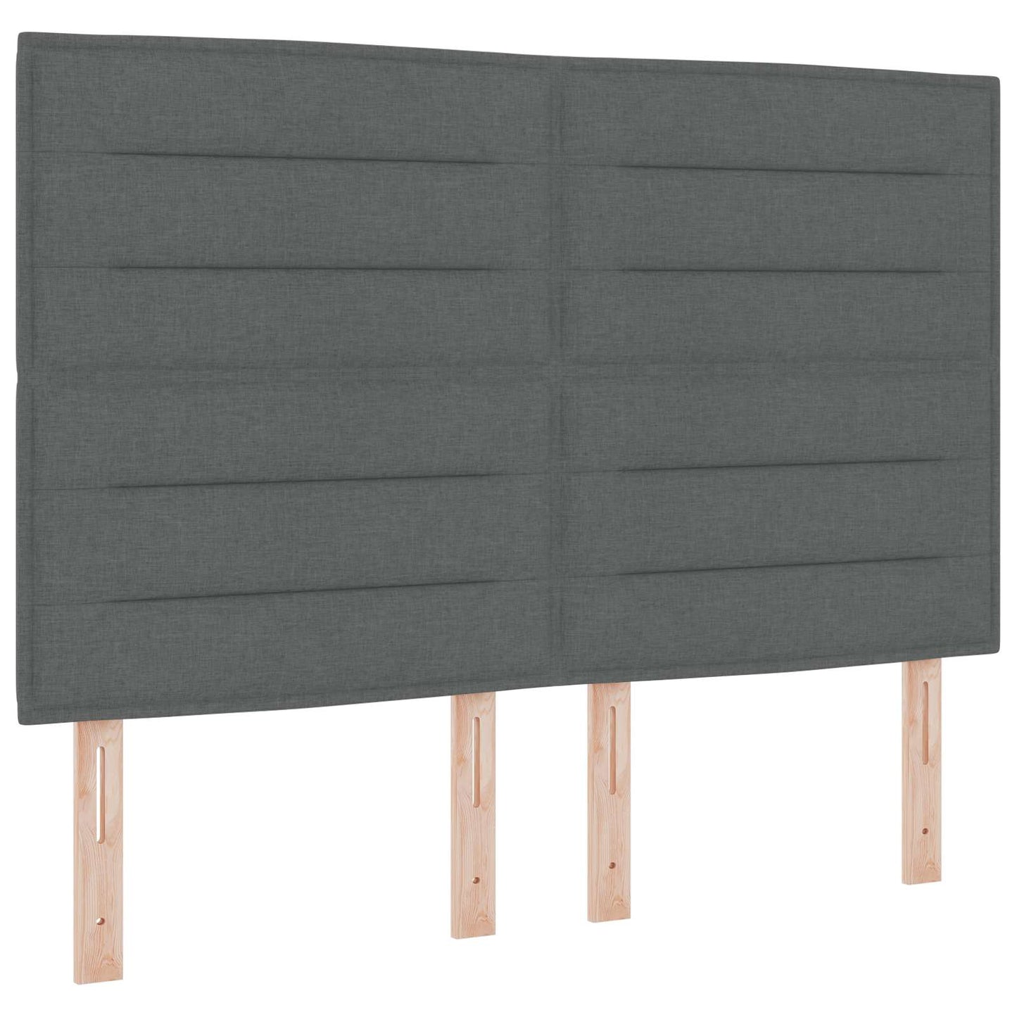Boxmadras med topmadras Mørkegrå 140 x 200 cm Stof