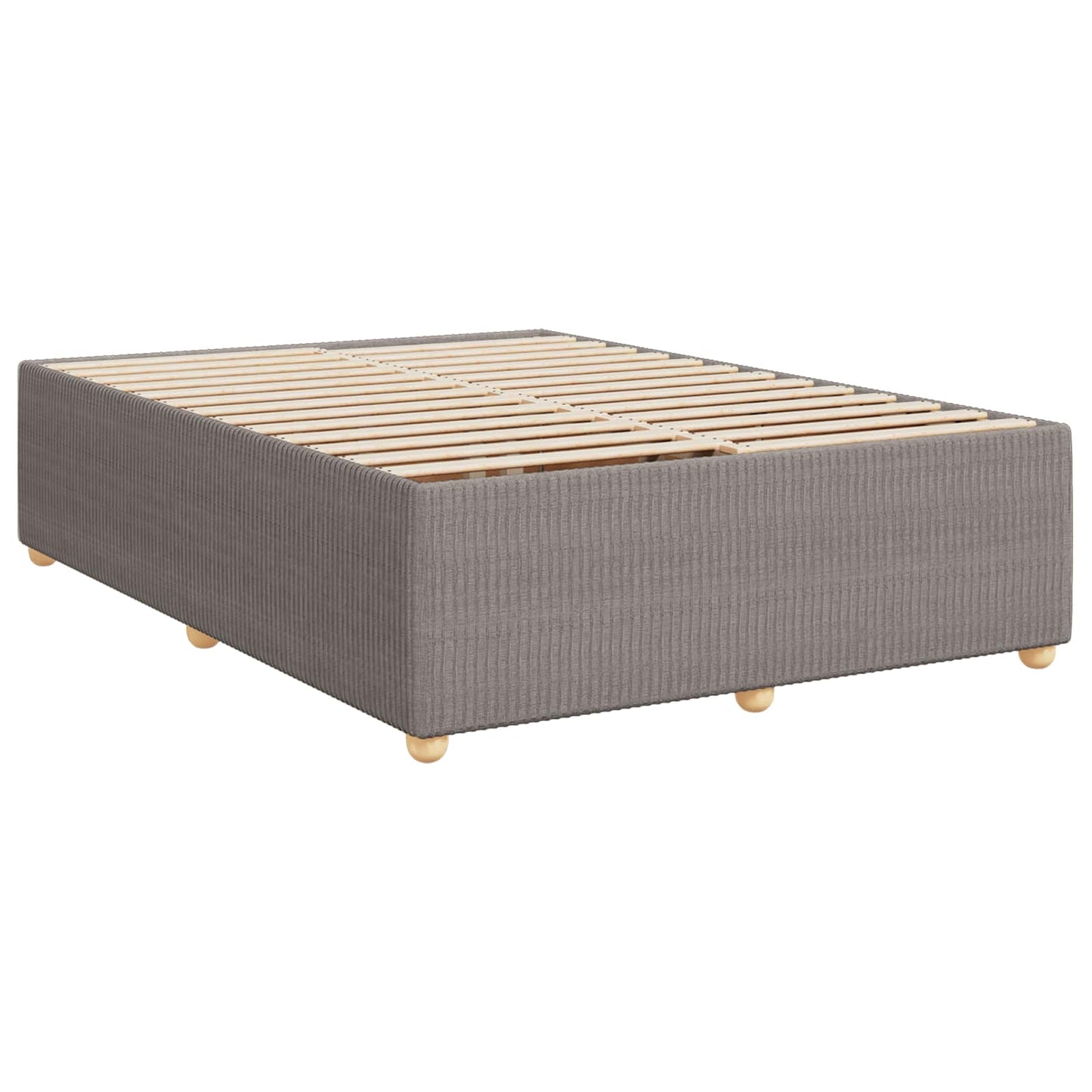 Boxmadras med topmadras Gråbrun 140 x 200 cm Stof